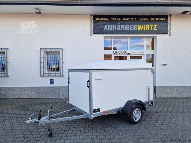 Valiza trailershop Kofferanhänger mit Deckel 245x130x140cm 750kg 100kmH 205cm hoch