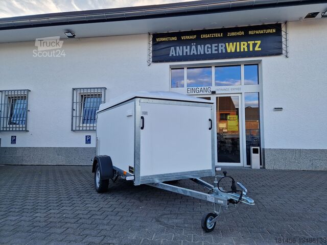 Valiza trailershop Kofferanhänger mit Deckel 245x130x140cm 750kg 100kmH 205cm hoch