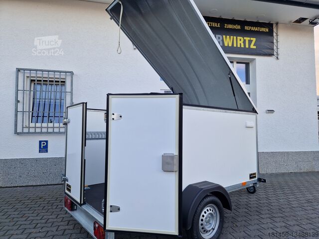 Valiza trailershop Kofferanhänger mit Deckel 245x130x140cm 750kg 100kmH 205cm hoch