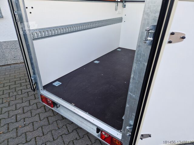 Valiza trailershop Kofferanhänger mit Deckel 245x130x140cm 750kg 100kmH 205cm hoch