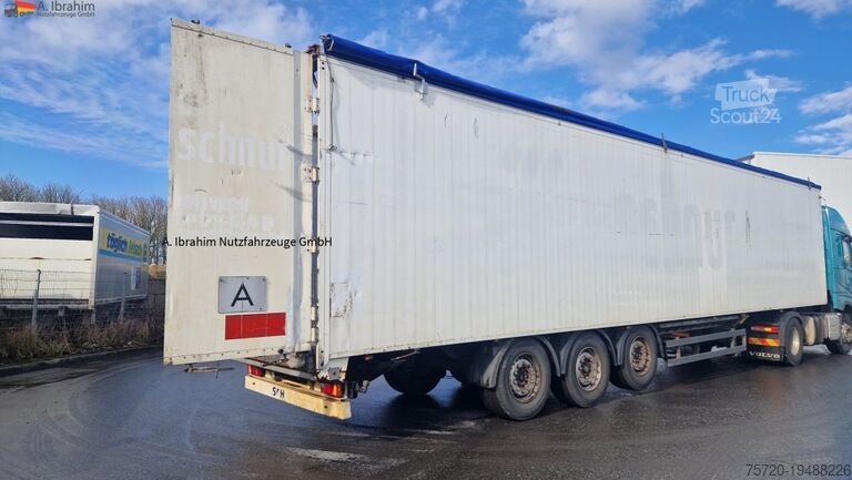 Auflieger mit Walkingfloor Schmitz SW 24 Schubboden, Liftachse,Ersatzradhalterung Kabelfernbedienung, Trichter