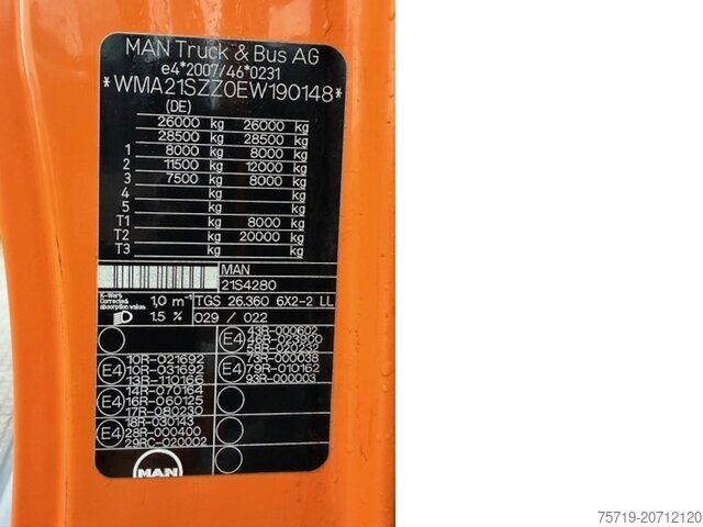 Сметовоз MAN 26.360 6x2 TGS Faun RotoPress