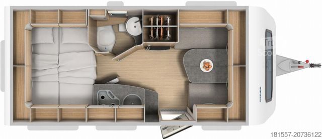 Caravana HYMER/ERIBA Eriba Feeling 425 1.600 kg, Schlafdach, Combi 4E