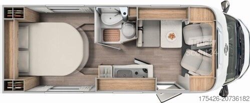 Ημιενσωματωμένο αυτοκινούμενο τροχόσπιτο CARADO V 339 *Queensbett*pro+ Paket*Fußbodenerwärmung*