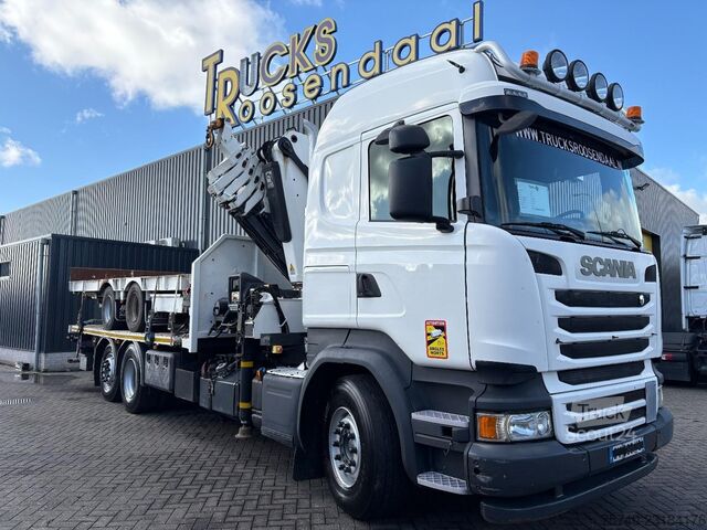 Scania R 450 + HIAB 422 E-6---6X EXT.+ EURO 6 + 6X2 + ESSIEU DIRECTEUR/élévateur + MANUEL + TÉLÉCOMM Scania R 450 + HIAB 422 E-6---6X EXT.+ EURO 6 + 6X2 + ...