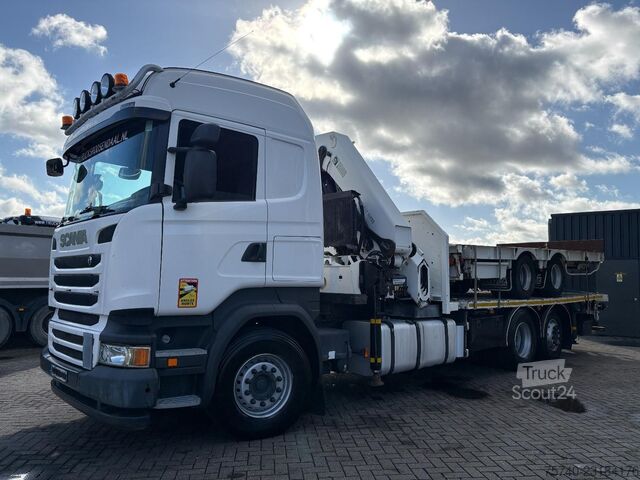 Scania R 450 + HIAB 422 E-6---6X EXT.+ EURO 6 + 6X2 + ESSIEU DIRECTEUR/élévateur + MANUEL + TÉLÉCOMM Scania R 450 + HIAB 422 E-6---6X EXT.+ EURO 6 + 6X2 + ...