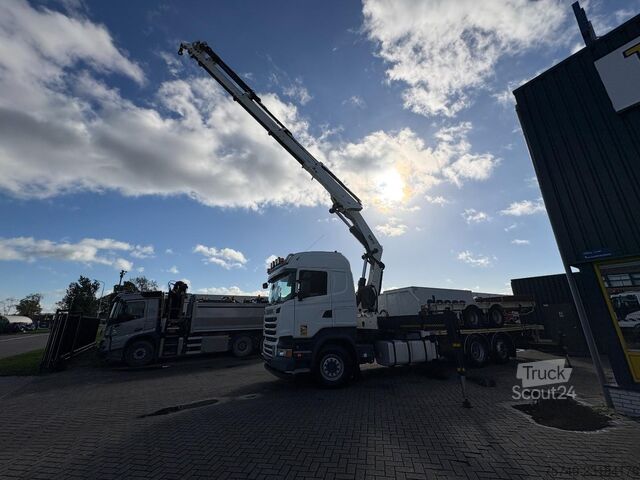 Scania R 450 + HIAB 422 E-6---6X EXT.+ EURO 6 + 6X2 + ESSIEU DIRECTEUR/élévateur + MANUEL + TÉLÉCOMM Scania R 450 + HIAB 422 E-6---6X EXT.+ EURO 6 + 6X2 + ...