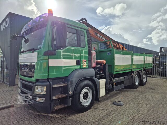  MAN TGS 26.400 6X2 Pritsche/ Crane Terex 210.2-A13 ...