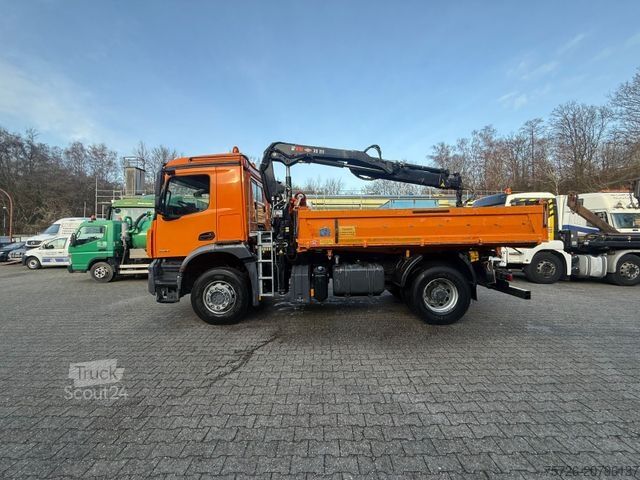 Basculantă MERCEDES-BENZ 1832 Actros Kipper mit Hiab Kran XS111 org.98 Tk