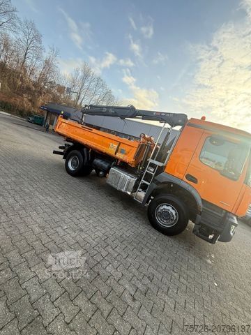 Basculantă MERCEDES-BENZ 1832 Actros Kipper mit Hiab Kran XS111 org.98 Tk