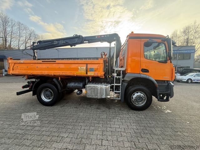 Basculantă MERCEDES-BENZ 1832 Actros Kipper mit Hiab Kran XS111 org.98 Tk