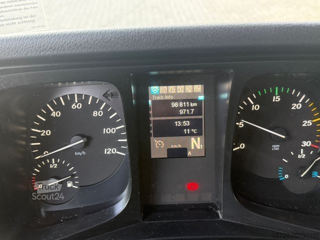 Basculantă MERCEDES-BENZ 1832 Actros Kipper mit Hiab Kran XS111 org.98 Tk