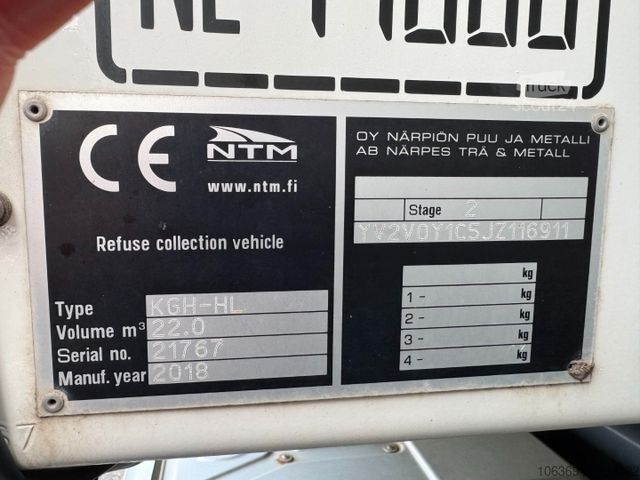 Vakuuminė cisterna sunkvežimis VOLVO FE 280 6x2*4 Euro 6 NTM 22 m3 Garbage truck