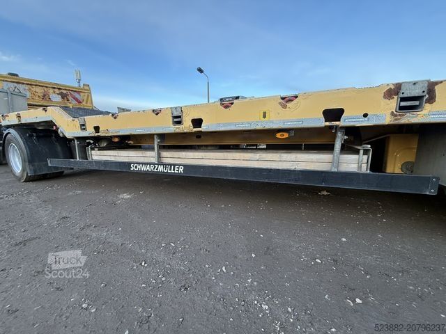 Prikolica z nizko platformo SCHWARZMÜLLER hydr. Rampen*verbreiterbar*Rungen*SAF*9m*