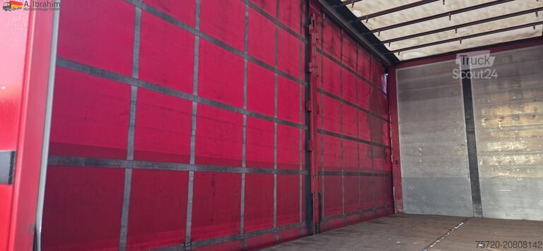 Camion cu platformă și prelată Mercedes-Benz 1829L Staplerhalterung, , Schiebeplane Türen, Scheckheft, Zustand gut