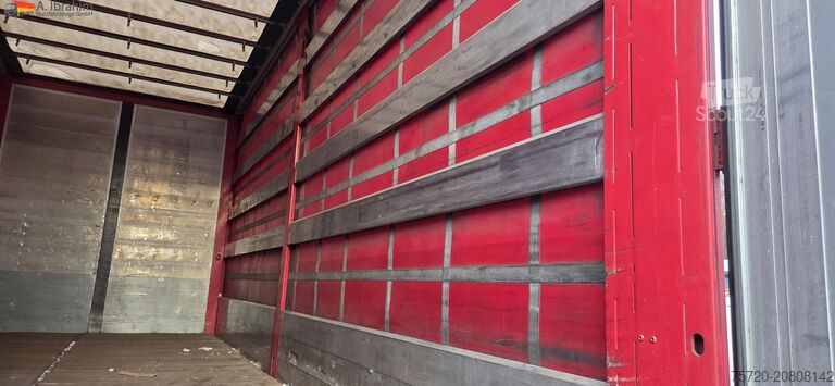 Camion cu platformă și prelată Mercedes-Benz 1829L Staplerhalterung, , Schiebeplane Türen, Scheckheft, Zustand gut