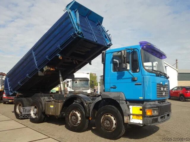 Basculante de 3 lados MAN 41-414 MEILLER KIPPER 8X4,MANUAL POMP