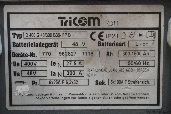 Gabelstaplerbatterie INDUSTRIE AUTOMATION D 400 G 48/300 B30-FP D
