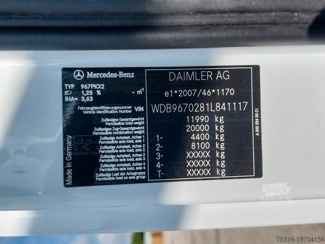 Tovorno vozilo s ravno platformo in ponjavo MERCEDES-BENZ Atego 1223 L/NR 20 20 Paletten