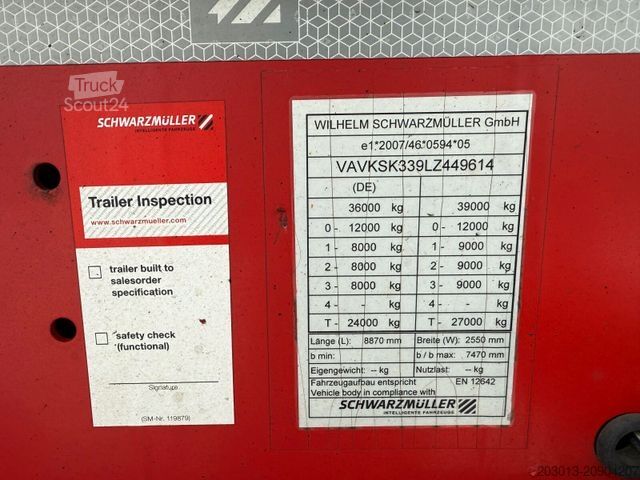 Semirimorchio ribaltabile SCHWARZMÜLLER SK K10VLN3 Kippauflieger 3 ACHS