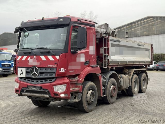 Camion-benne tricar MERCEDES-BENZ Arocs 3243 8x4 Kipper Schwarzmuller Bordmatik