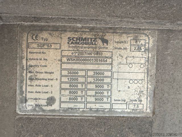 Semirimorchio ribaltabile SCHMITZ CARGOBULL Cargobull CARGOBULL GOTHA SKI 24 SL 7.2