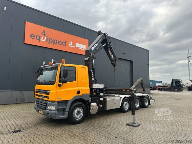 Système de bras à crochet DAF CF 85.410 8x2 / HMF 3000 K6 crane (30T/m 6x ext...