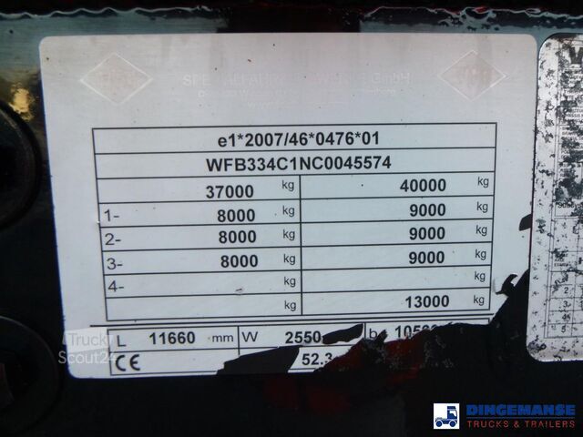 Réservoir Feldbinder Powder tank alu 52 m3 (tipping) + ADR