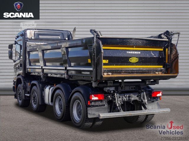 Tristrani prekucnik Scania G 460 B8x4HZ XT - Meiller TRIGENIUS D421 / Bordmat