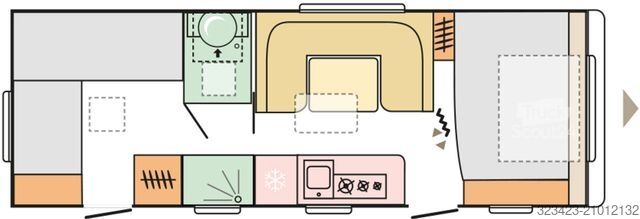 Caravane ADRIA Adora 673 PK Tandemachse, Mikro, Fußbodenheizung