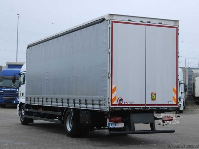 شاحنة بمسطحة ومشمع MAN TGM 18.290, EURO 6, NAVIGATION