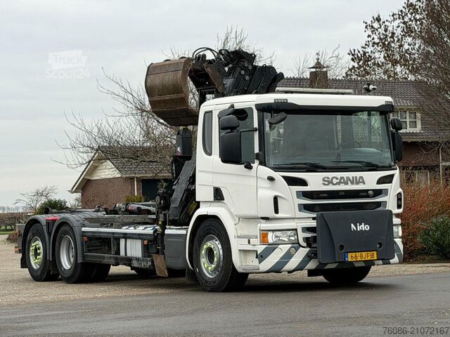 Containertransport (haakarmsysteem) Scania P320 Z-KRAAN/RADIO REMOTE!!HAAK!!TOP 2017!!EURO...