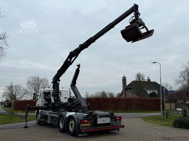 Containertransport (haakarmsysteem) Scania P320 Z-KRAAN/RADIO REMOTE!!HAAK!!TOP 2017!!EURO...