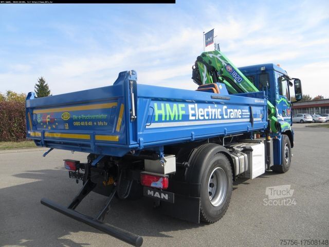 Pašizgāzējs kravas automašīna MAN TGS 18.420 4x4H BL HMF,Elektrokran 1820 K4 RC