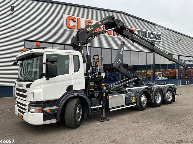 Haakarmsysteem Scania P 360 8x2 Hiab 21 Tonmeter laadkraan