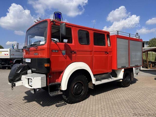 Iveco 75-16 AW 4x4 LF8 Hasičské vozidlo s prídavným kúrením, 9 miest na sedenie Iveco 75-16 AW 4x4 LF8 Feuerwehr Standheizung 9 Sitze