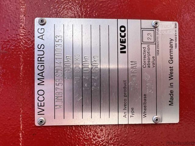 Iveco 75-16 AW 4x4 LF8 Hasičské vozidlo s prídavným kúrením, 9 miest na sedenie Iveco 75-16 AW 4x4 LF8 Feuerwehr Standheizung 9 Sitze