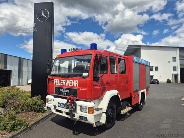 MAN 14.224 4x4 TLF 16/29 Tanker Fire Truck, Fire Brigade MAN 14.224 4x4 TLF 16/29 Tanklöschfahrzeug Feuerwehr