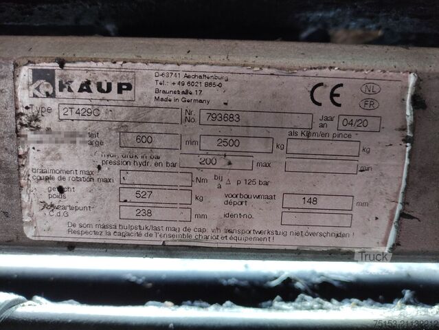 Multi-pallet handler 2/1 profile type Kaup 2T429C