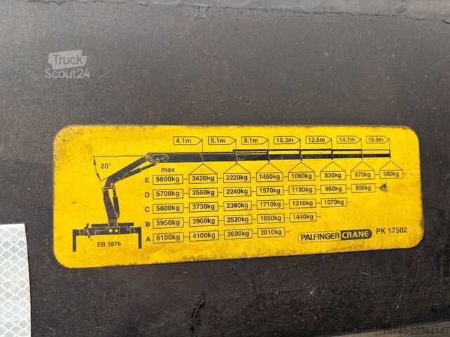Semi-Tieflader Broshuis PALFINGER 17502 5x + EXTENTABLE 3M + 3x AXLE ST...