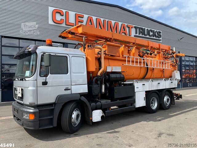 Suction vehicle MAN 26.400 Kroll 14.5m³ kolkenzuiger Euro 2 Manual ...