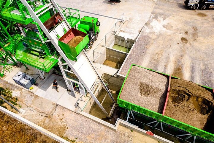 Instalație staționară de amestecare a betonului FABO 110 m³/h Compact Concrete Batching Plant