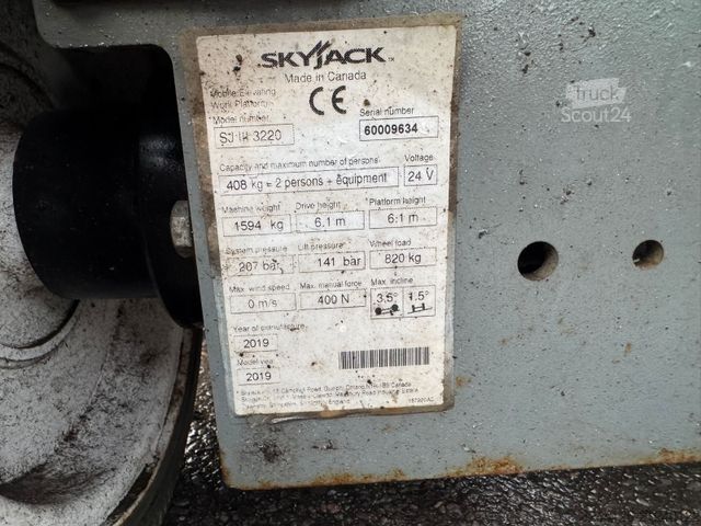 Werkplatform GENIE Skyjack SJ3220/ebühne AH 7,95m/2019