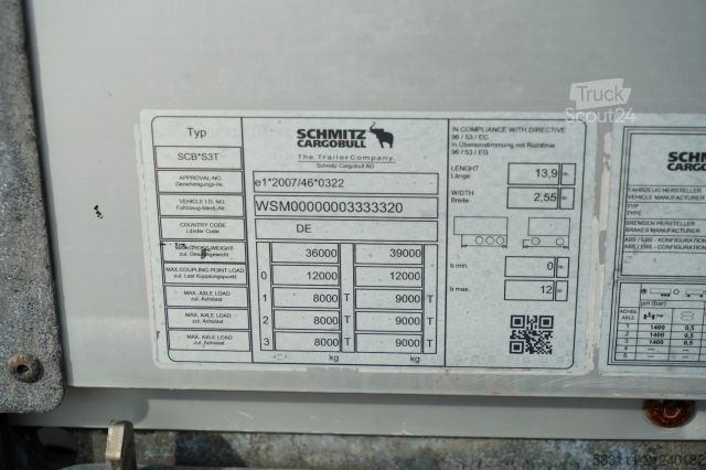Open semitrailer with tarp SCHMITZ CARGOBULL / FIRANKA / MEGA  / LOWDECK / DACH PODNOSZONY 