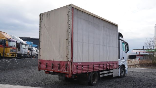 Flatbed truck with tarp MERCEDES-BENZ Actros 1836 Pritsche + Plane Retarder