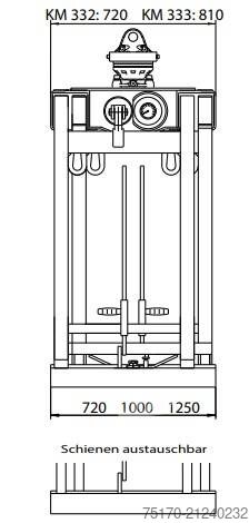 Mobil rakodódaru Kinshofer Palettenzange / Zange KM 332 V - 1100 / NEU lagern