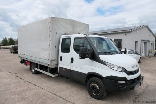 Transportador con plataforma y toldo iveco Daily 70C18H D70C DoKa LBW Klima Tempomat Standheizung COC