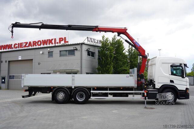 Platforma sa dizalicom SCANIA P410 B 6x2 / 2024 / 90 tho. km! / HMF