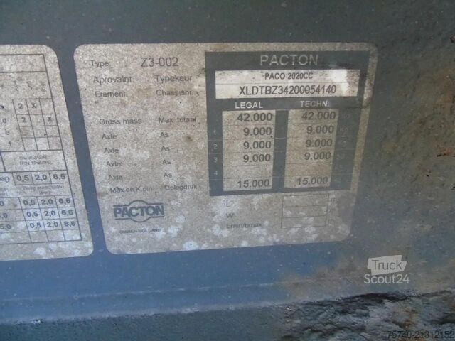 Soğutmalı/dondurulmuş taşıma Pacton 3x SAF carrier vector 1800 + lift