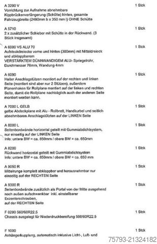 Kiper prikolica Kröger 18to 560er bereift 3 Schieber Interne Nr. 40769